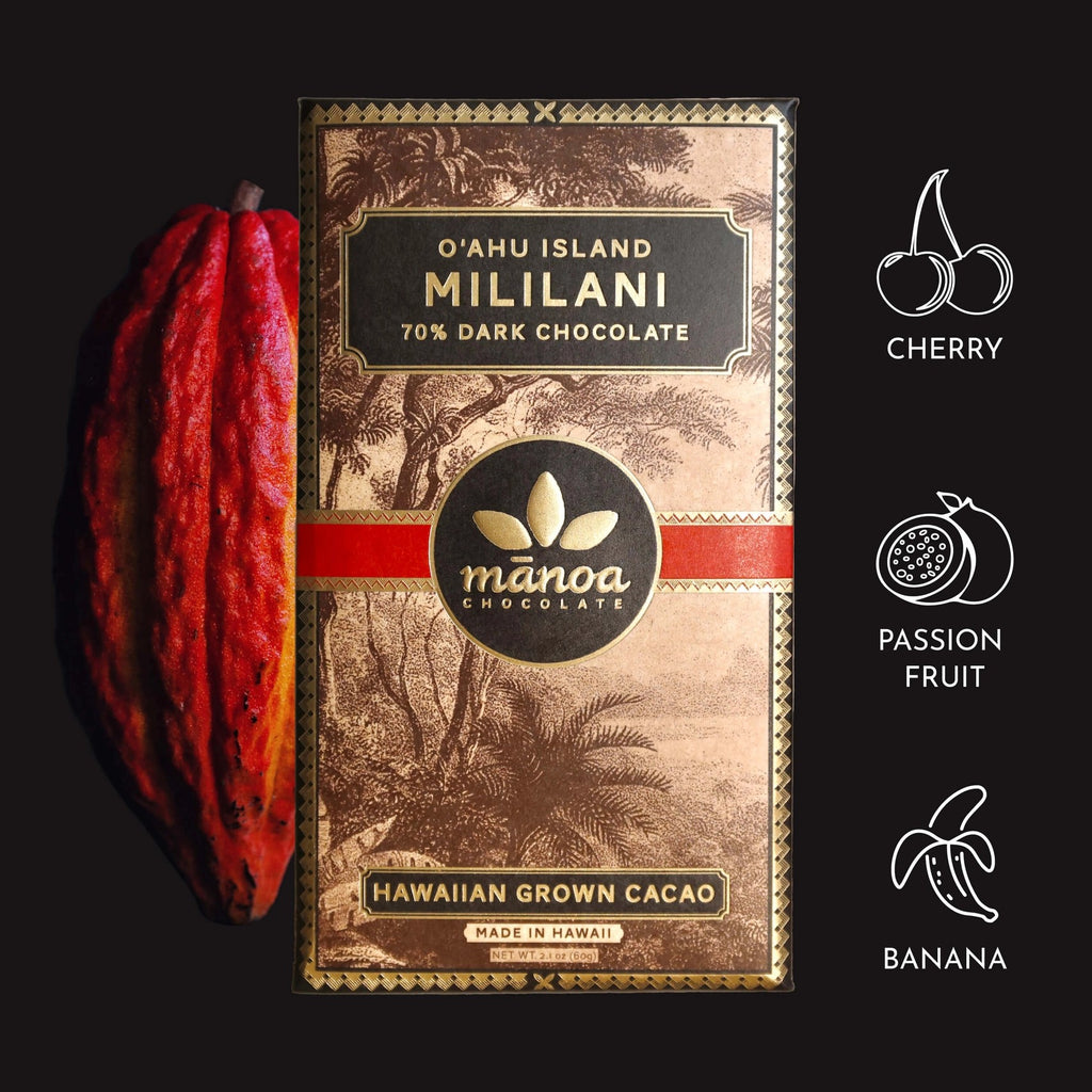 Mililani, O'ahu Island Chocolate Bar 70% - Manoa Chocolate from Hawaii