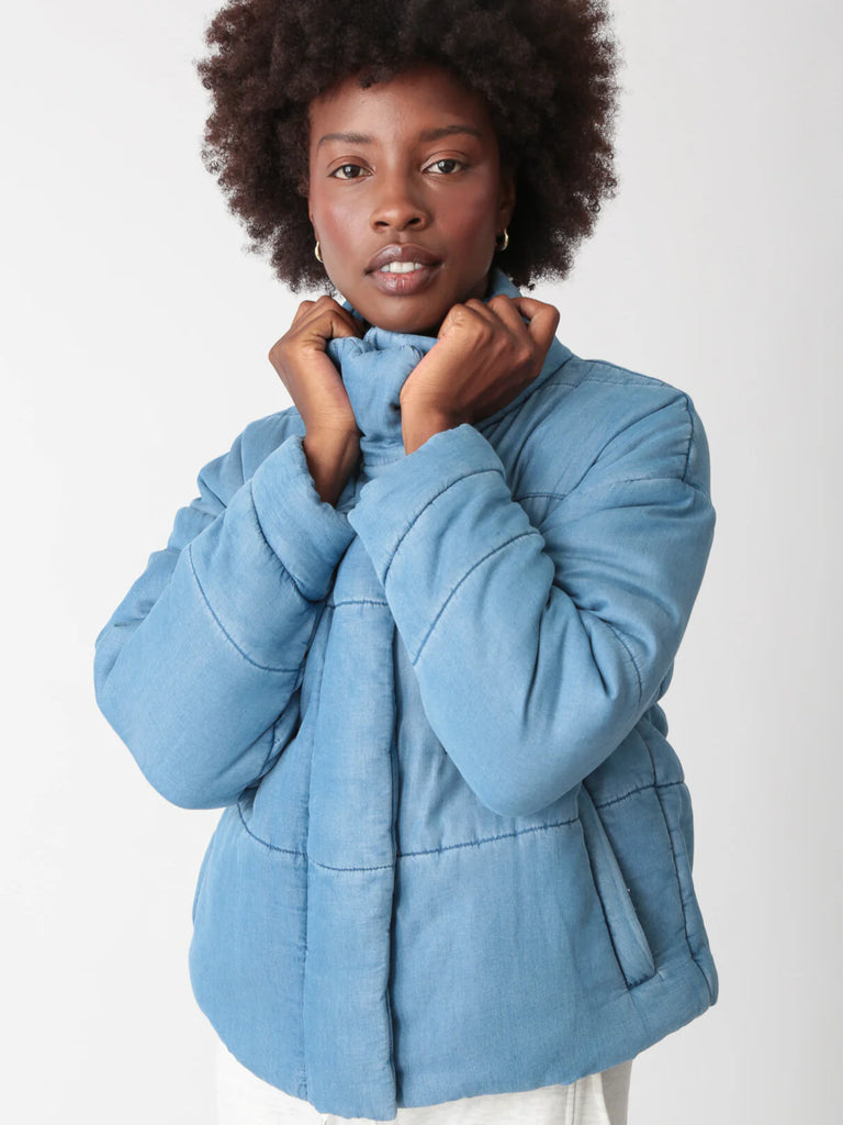 Puffy Jacket - Denim Blue - by Electric Rose