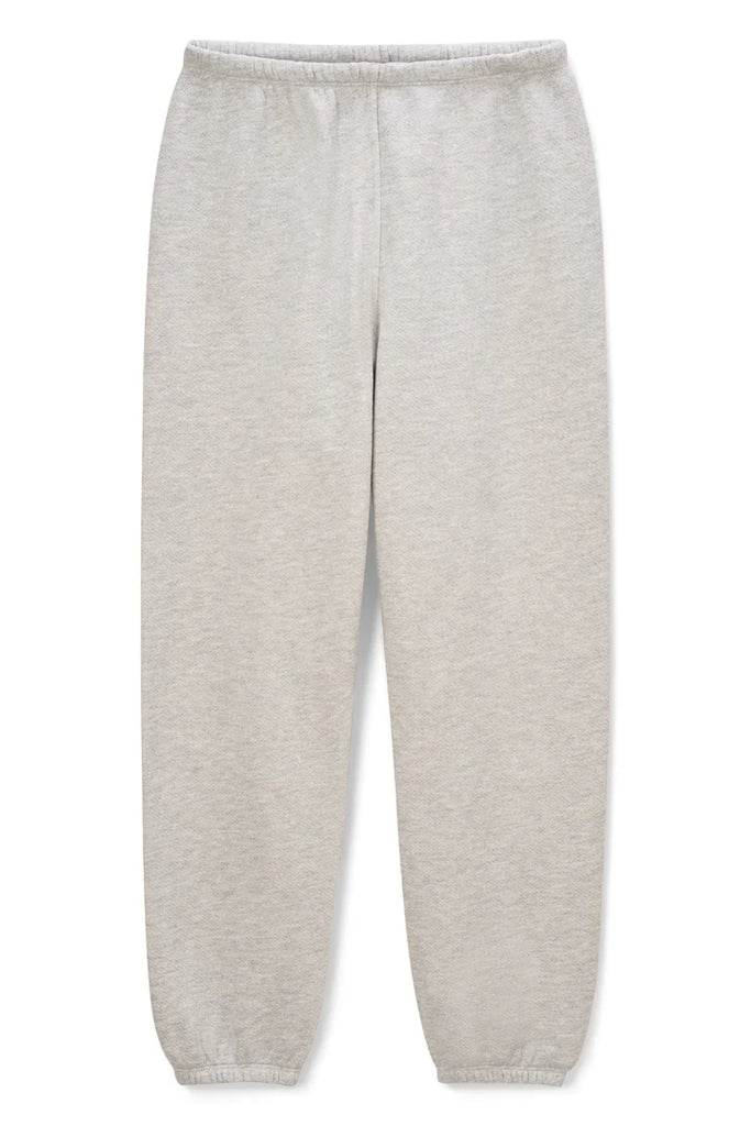 Stevie Jogger Sweatpants - Heather Gray - Perfect White Tee