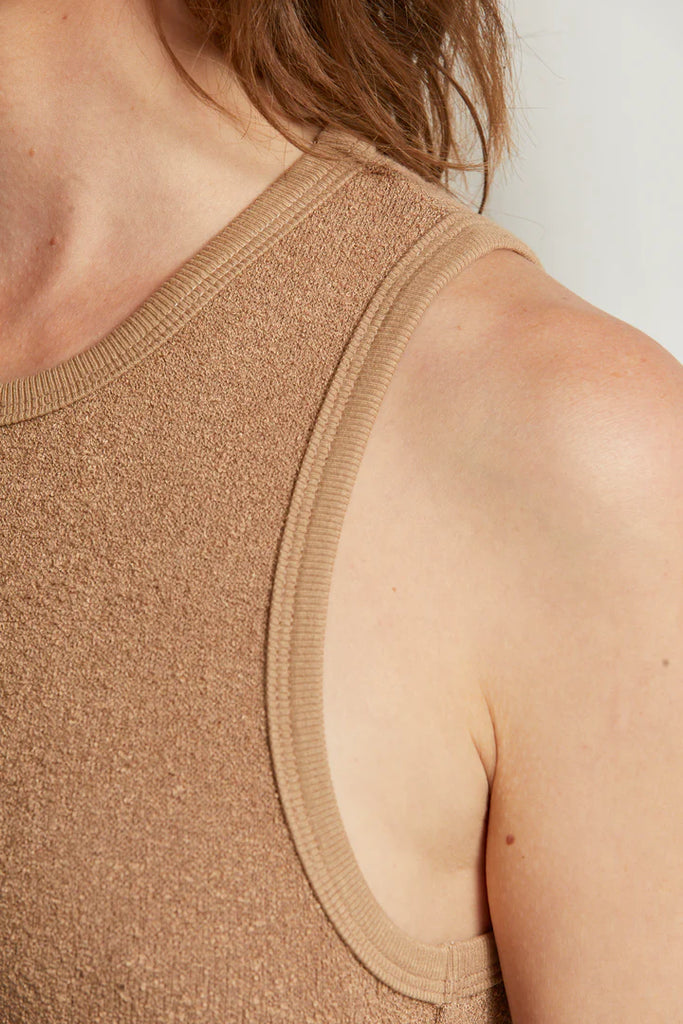 Everly Cropped Tank - Walnut Brown - Perfect White Tee