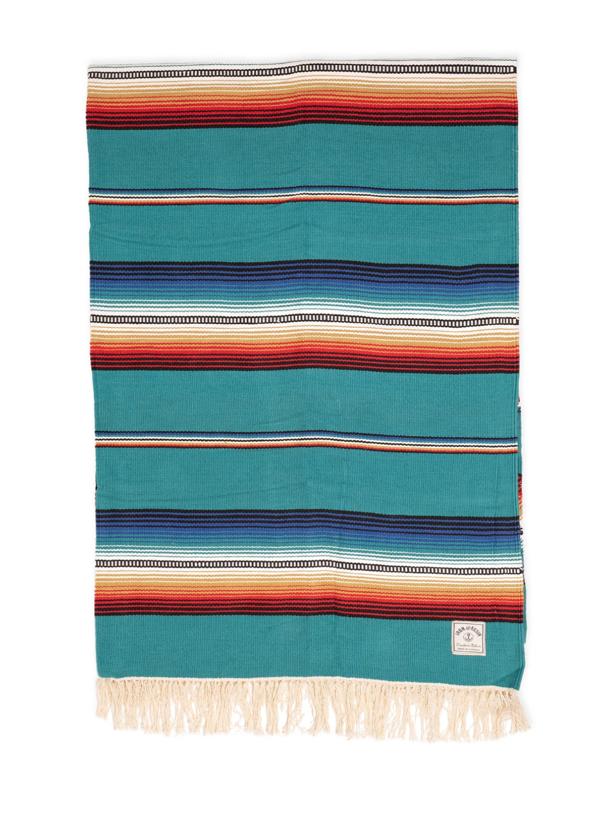 Del Sol Blanket - Green / Red / Aqua - Iron & Resin