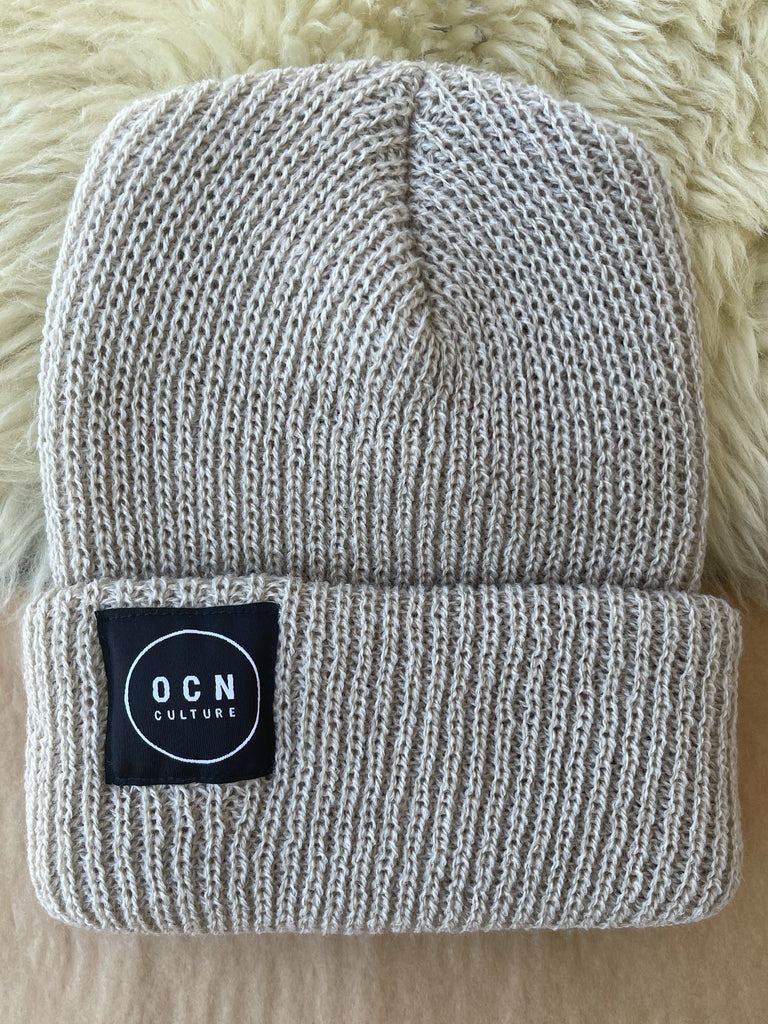 OCN Rolled Cuff Beanie - Light Sand