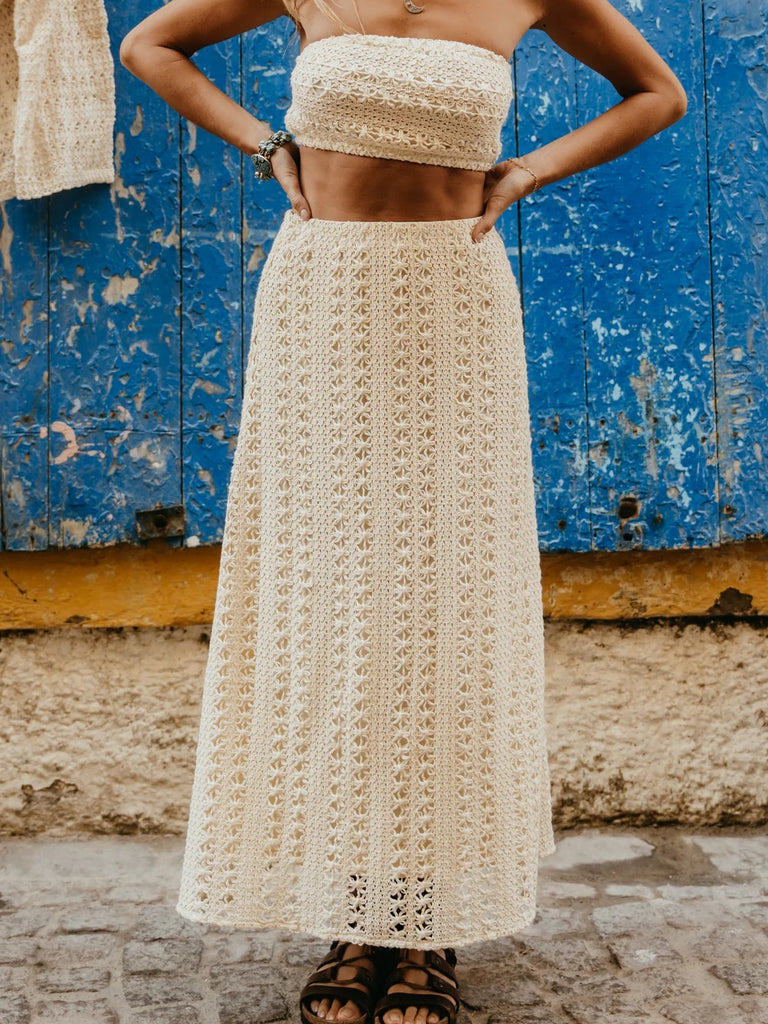 Talis - Crochet Midi Skirt - Ottway